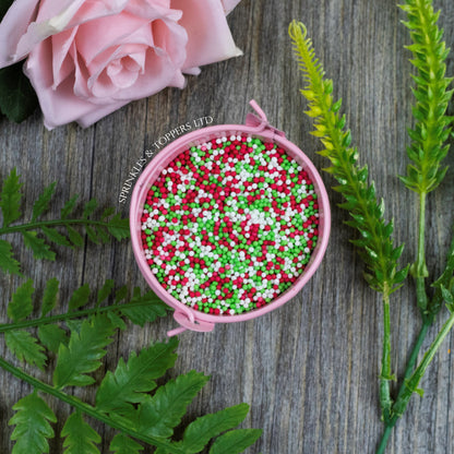 Red White & Green Mini Pearls