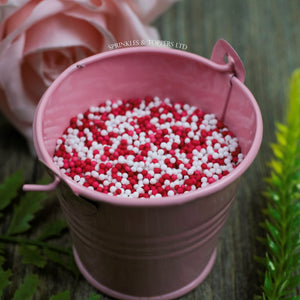 Red & White Matt Mini Pearls