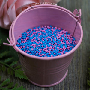 Blue & Pink 100s & 1000s  These ever popular small sugar balls are perfect to top any cupcake, large cake, ice cream, shake and more...