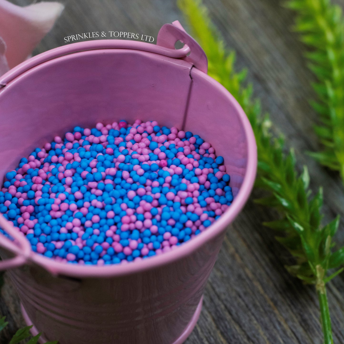 Blue & Pink 100s & 1000s  These ever popular small sugar balls are perfect to top any cupcake, large cake, ice cream, shake and more...