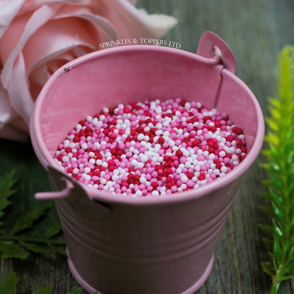 Red Pink & White Mini Pearls