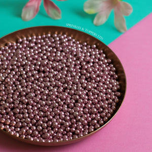 Pink Metallic 4mm Pearls