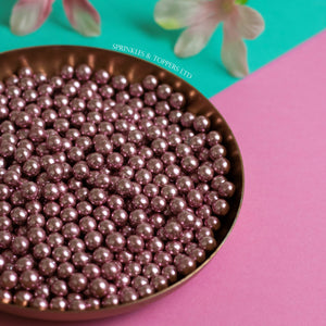 Pink Metallic 6mm Pearls