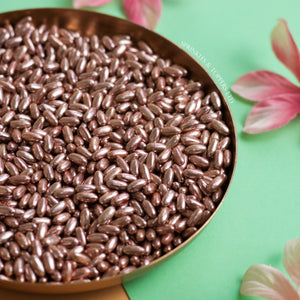 Rose Gold Pink Metallic Rice Sprinkles