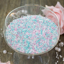 Load image into Gallery viewer, Pink, White &amp; Turquoise Shimmer Strands