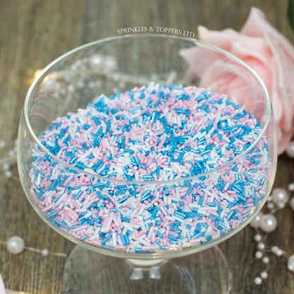 Pink, White & Blue Shimmer Strands