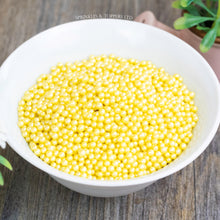 Load image into Gallery viewer, Yellow Glimmer Pearls (3-4mm) Sprinkles