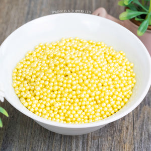 Yellow Glimmer Pearls (3-4mm) Sprinkles