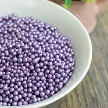 Load image into Gallery viewer, Purple Glimmer Pearls (3-4mm) Sprinkles