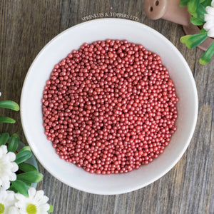 Red Glimmer Pearls (3-4mm) Sprinkles