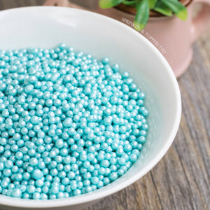 Turquoise Glimmer Pearls (3-4mm) Sprinkles