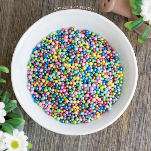 Rainbow Glimmer Pearls (3-4mm) Sprinkles