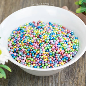 Rainbow Glimmer Pearls (3-4mm) Sprinkles