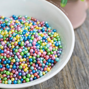 Rainbow Glimmer Pearls (3-4mm) Sprinkles