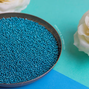 Blue Metallic 2mm Pearls