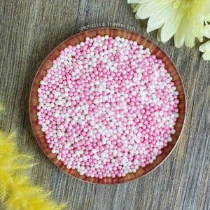 Pink & White Glimmer Pearls (3-4mm) Sprinkles
