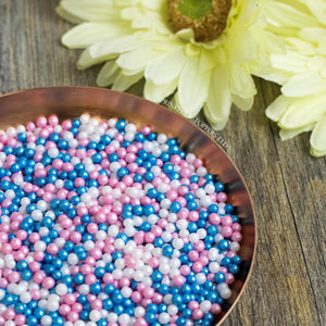 Pink Blue & White Glimmer Pearls (3-4mm) Sprinkles