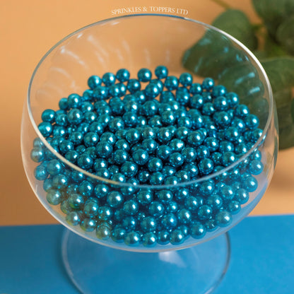 Blue Metallic 6mm Pearls