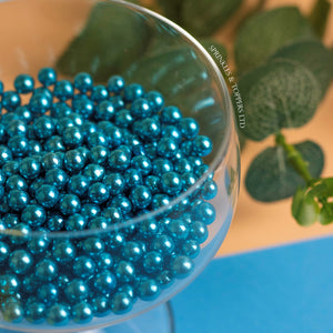 Blue Metallic 6mm Pearls