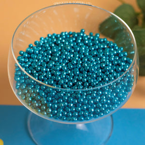 Blue Metallic 4mm Pearls