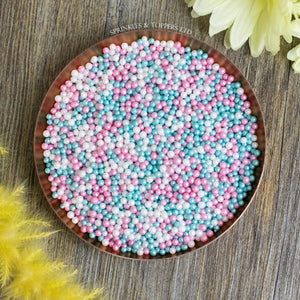 Pink Turquoise & White Glimmer Pearls (3-4mm) Sprinkles