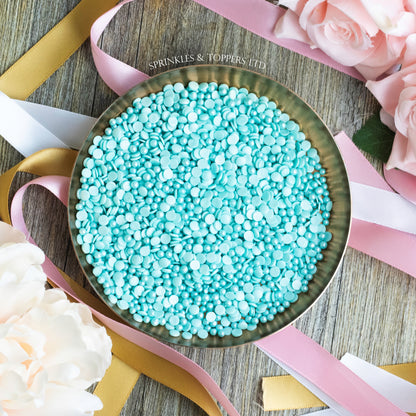 Turquoise Confetti & Pearls Sprinkles Mix