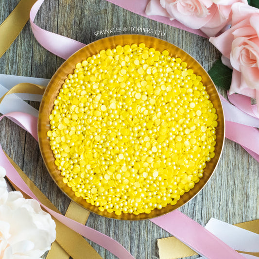 Yellow Confetti & Pearls Sprinkles Mix