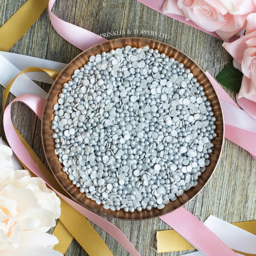 Silver Confetti & Pearls Sprinkles Mix