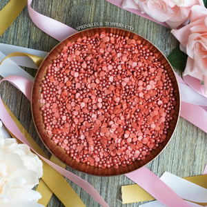 Red Confetti & Pearls Sprinkles Mix