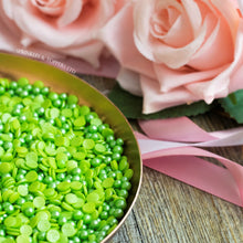 Load image into Gallery viewer, Green Confetti &amp; Pearls Sprinkles Mix