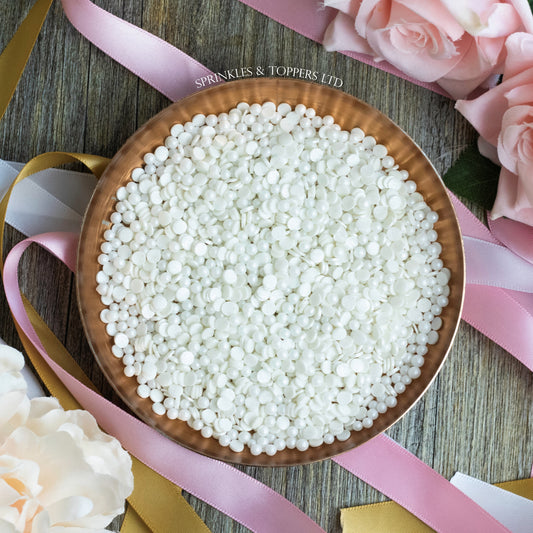 White Confetti & Pearls Sprinkles Mix