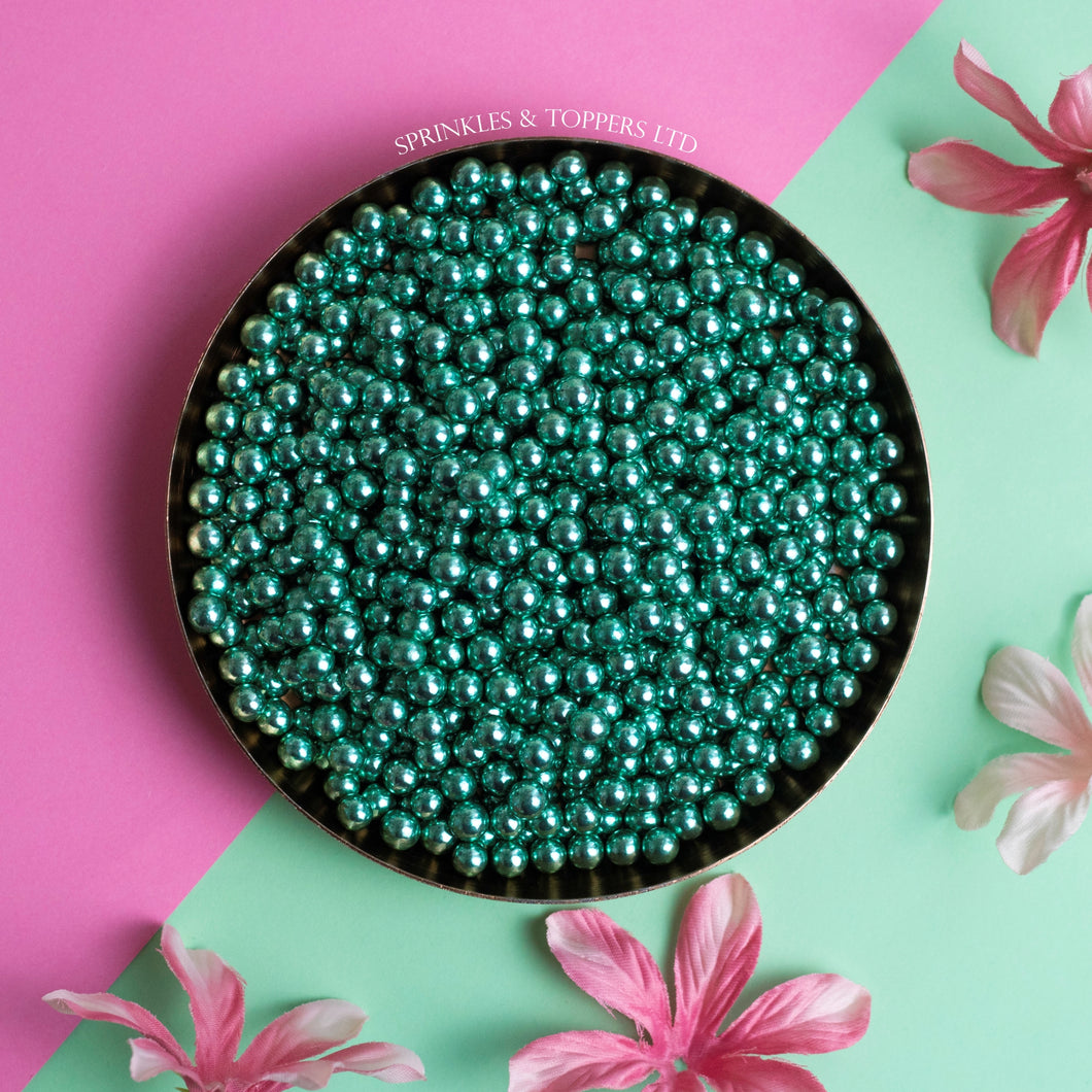 Green Metallic 6mm Pearls