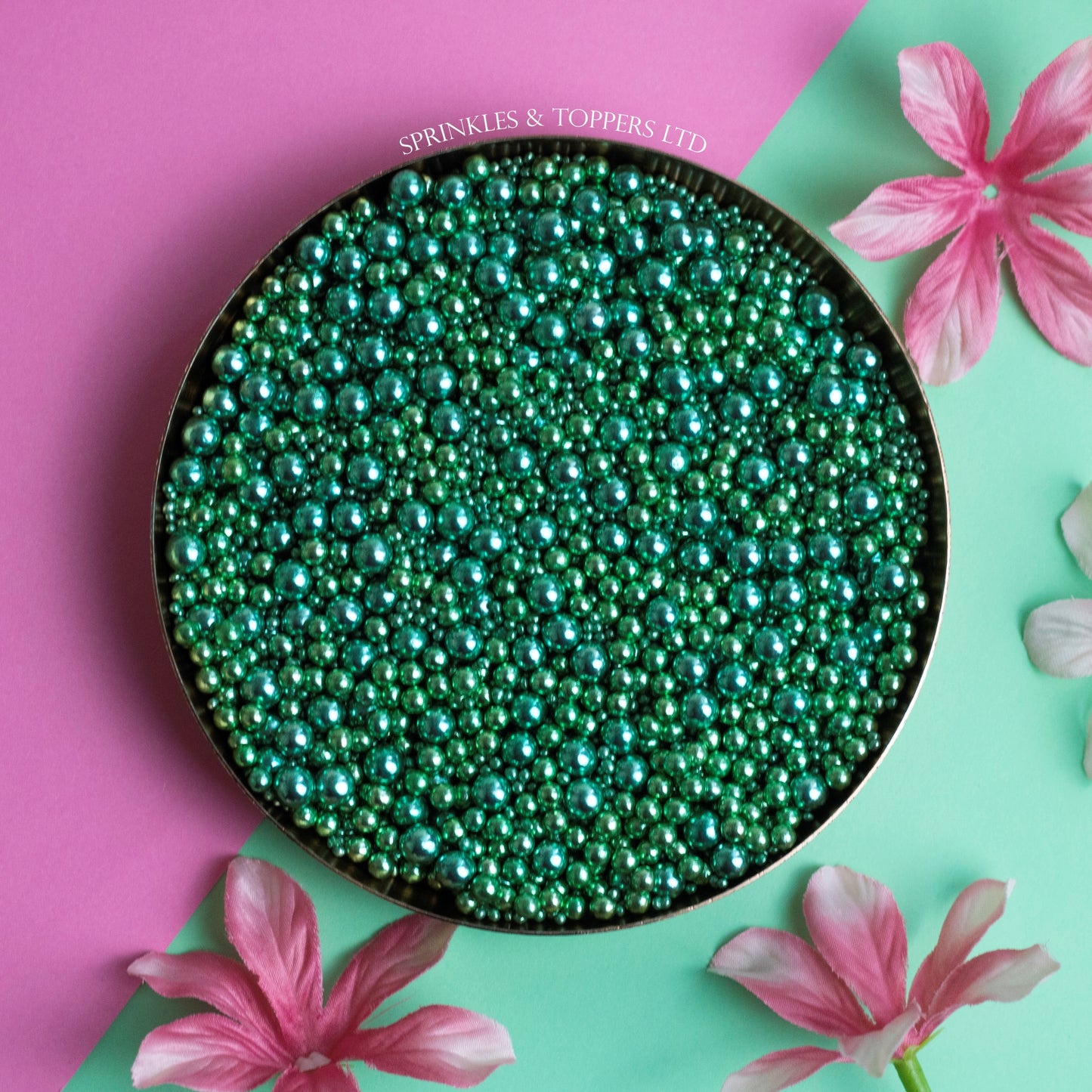 Green Metallic Pearls Mix