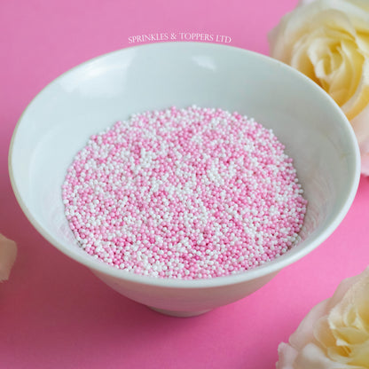 Pink & White Shimmer Mini Pearls (1mm)