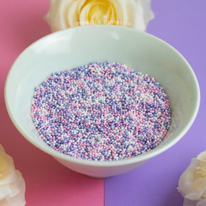Purple Pink & White Shimmer Mini Pearls (1mm)