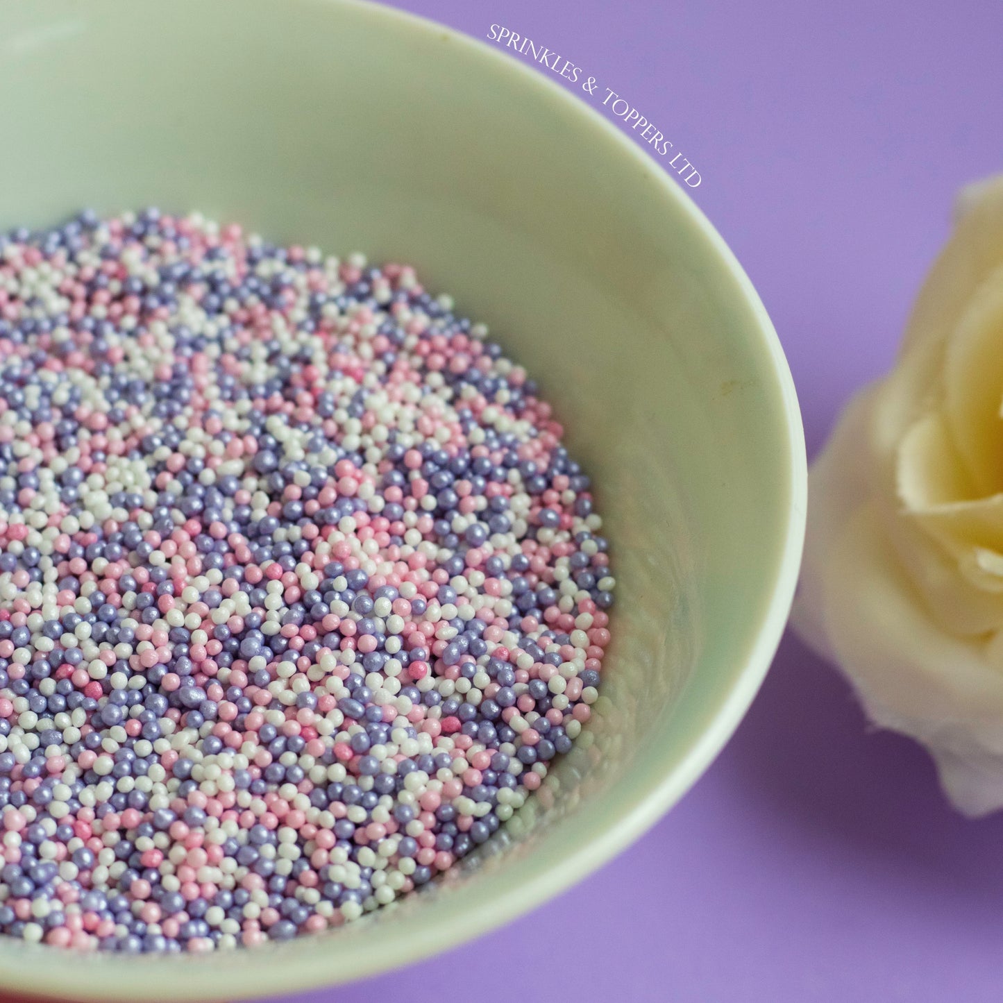 Purple Pink & White Shimmer Mini Pearls (1mm)