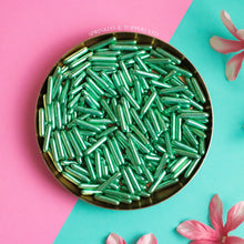 Load image into Gallery viewer, Green Metallic Macaroni Rods (20mm) Sprinkles