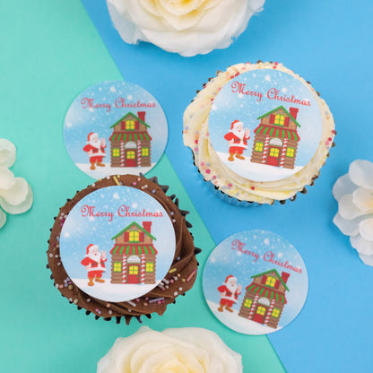 Santa's Workshop 2" / 5c discs for cupcakes