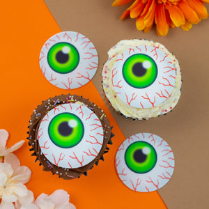 Green Spooky Eyeballs 2" discs