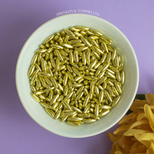 Load image into Gallery viewer, Large Gold Metallic Rice Sprinkles