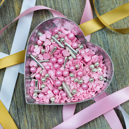 Pink Champagne Sprinkles Mix Cupcake / Cake Decorations Sprinkles