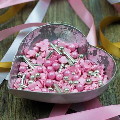 Pink Champagne Sprinkles Mix Cupcake / Cake Decorations Sprinkles