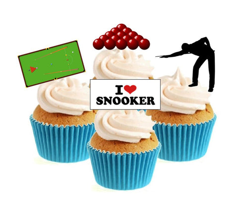 Snooker Collection Stand Up Cake Toppers (12 pack)