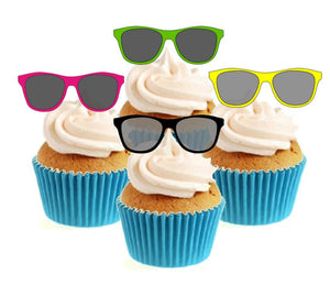 Sunglasses Collection Stand Up Cake Toppers (12 pack)