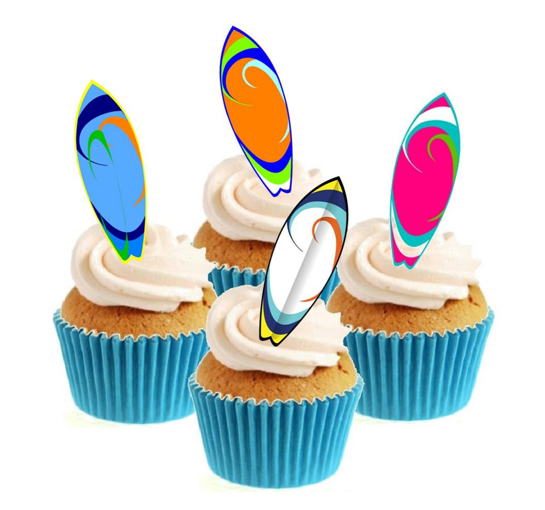 Surf Board Collection Stand Up Cake Toppers (12 pack)