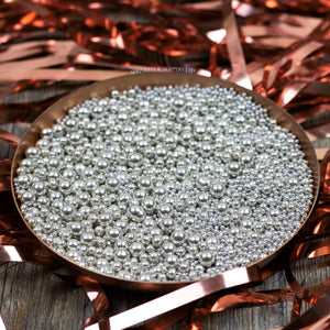 Silver Metallic Pearls Mix (VEGAN)