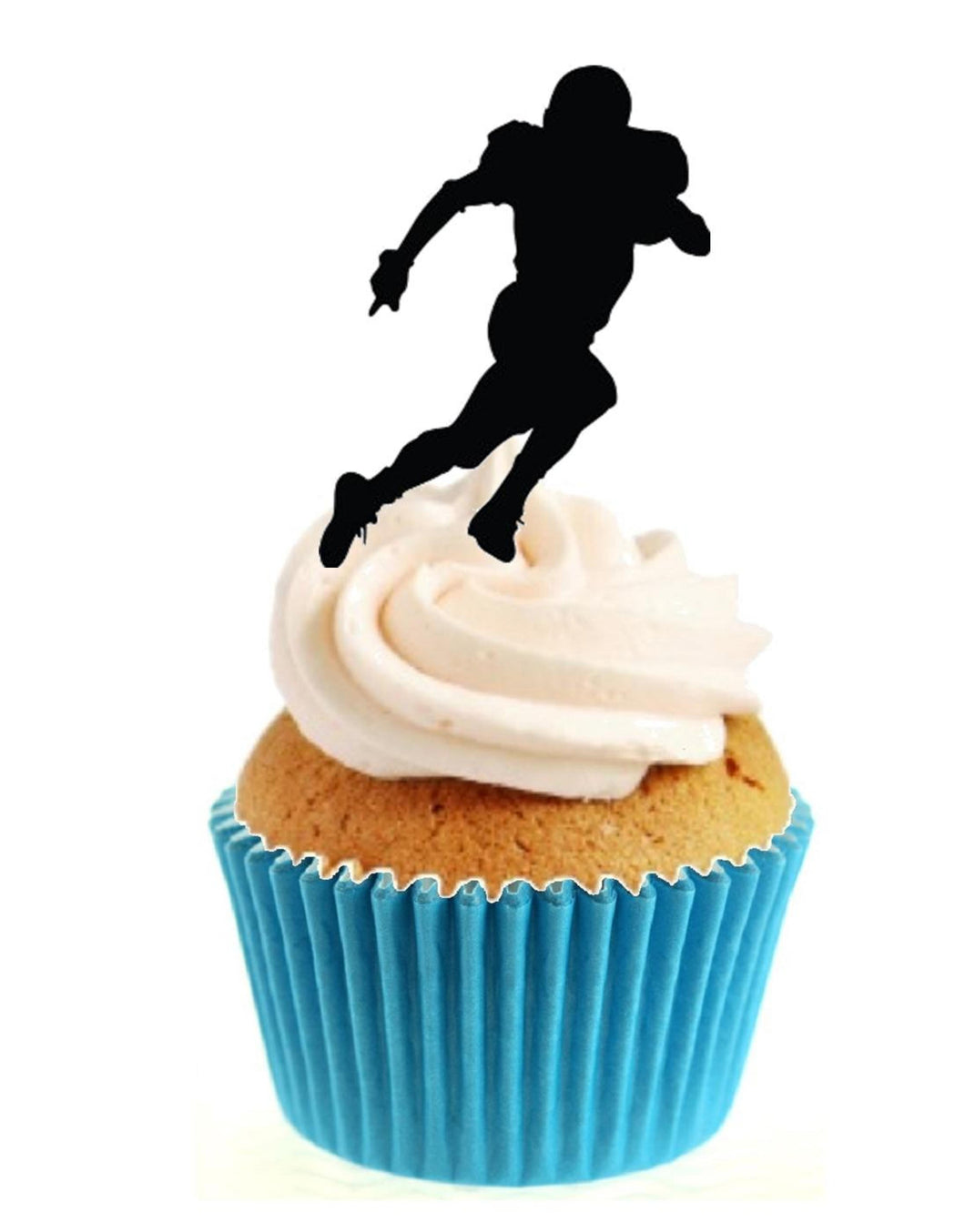 American Football SilhouetteStand Up Cake Toppers (12 pack)  Pack contains 12 images printed onto premium wafer card
