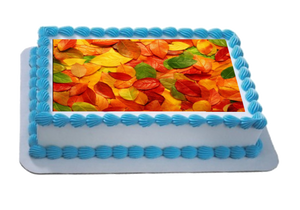 Autumn Leaves A4 Themed Icing Sheet  Icing sheet cake toppers are a great way to decorate any themed cake  Easy Peel Icing Sheet - No Fuss - Ready to pop straight onto your cake (full instructions included)