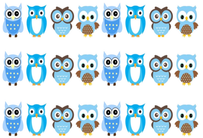 BLUE OWLS EDIBLE ICING CAKE RIBBON / SIDE STRIPS   Use instead of traditional ribbon to decorate the sides of your cakes