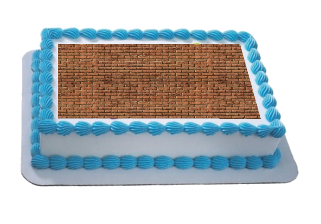 Brick Wall Effect A4 Themed Icing Sheet  Icing sheet cake toppers are a great way to decorate any themed cake  Easy Peel Icing Sheet - No Fuss - Ready to pop straight onto your cake (full instructions included)